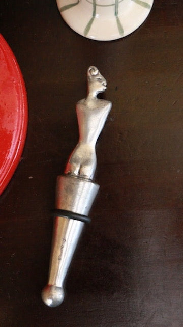 RARE Carrol Boyes Nude Figural Wine Bottle Stopper