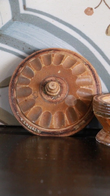Vintage Wooden Carved Folk Art Trinket Box