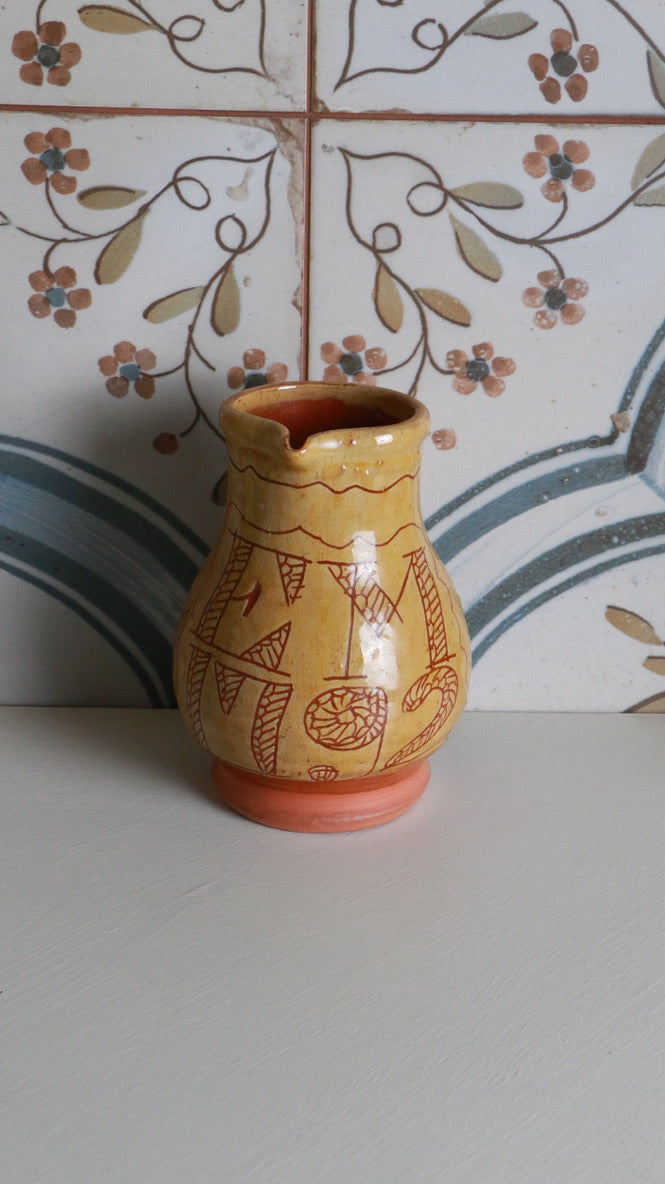 Colonial Williamsburg Red Slipware Pitcher Creamer