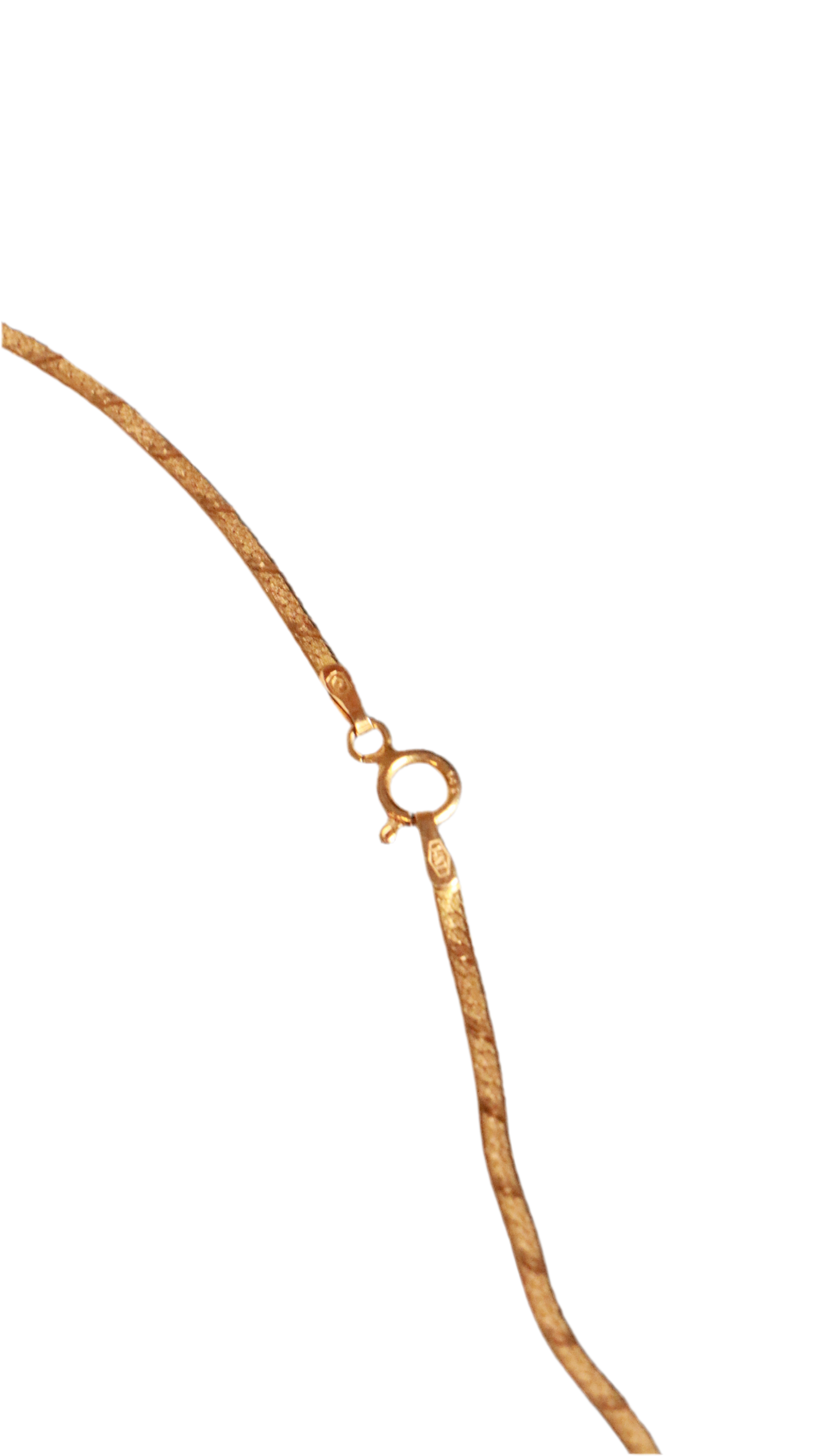 Vintage 14K Gold Herringbone Chain Necklace