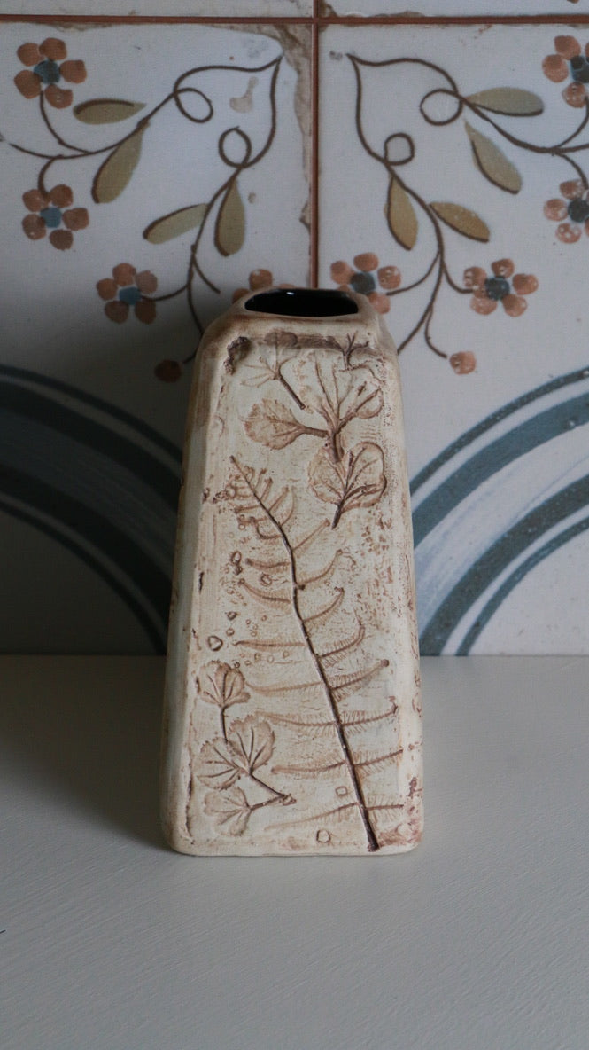 Vintage Tenmoku Pottery Vase - Malaysia Handicraft, 1990s