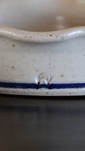 Vintage Hand-Painted Ceramic Pie Dish