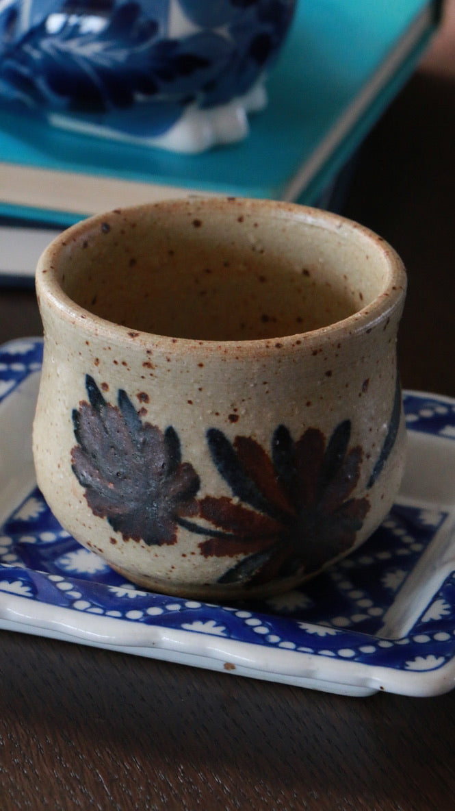 Vintage Hand-Painted Stoneware Mug