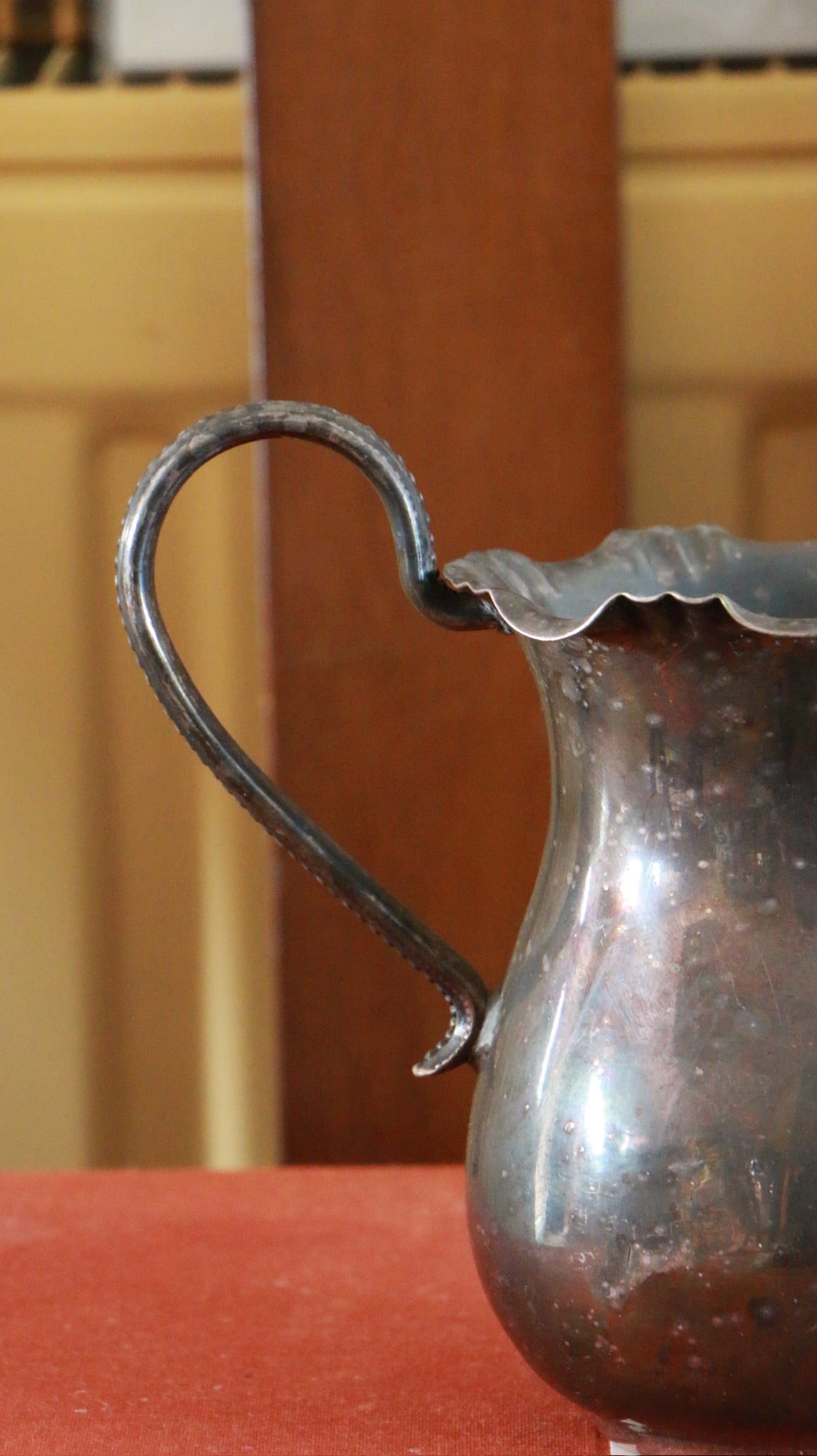 Vintage Silver-Plated Scalloped Cream Jug
