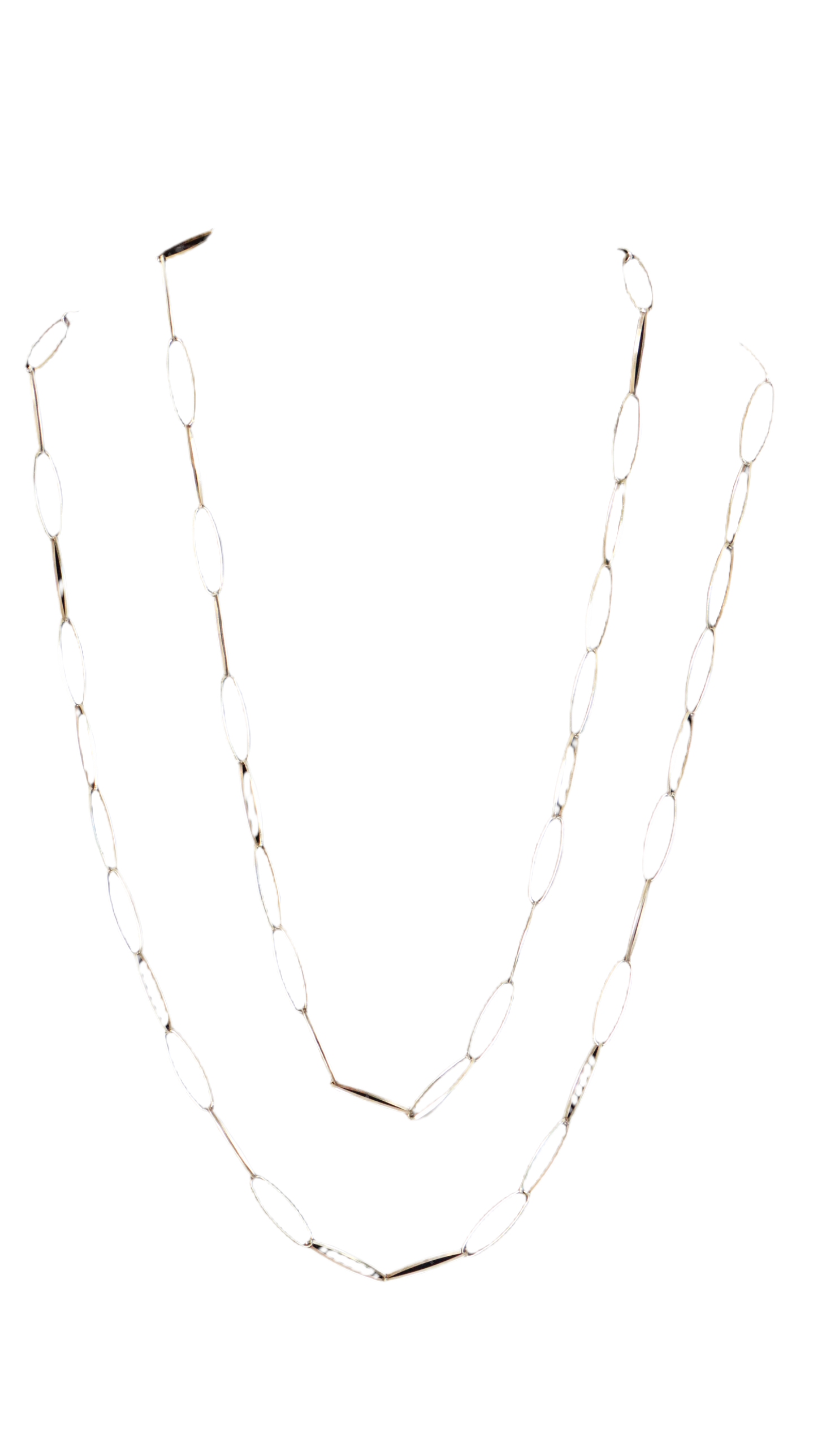 Italian Gold-Plated Sterling Silver Paperclip Chain Necklace