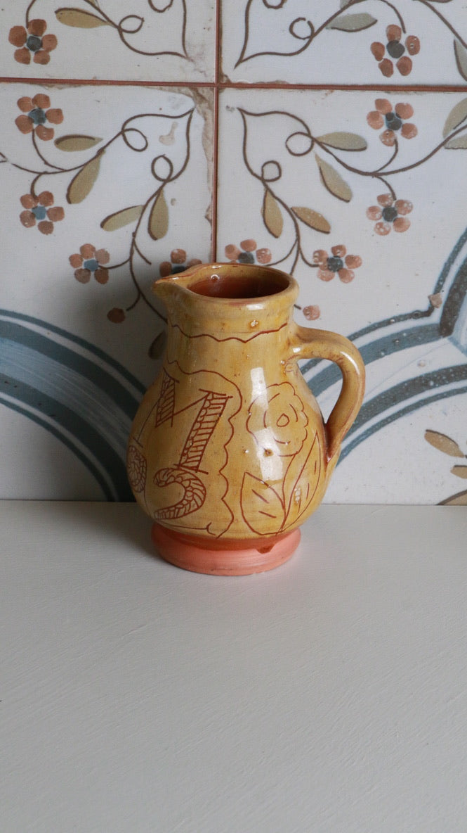 Colonial Williamsburg Red Slipware Pitcher Creamer