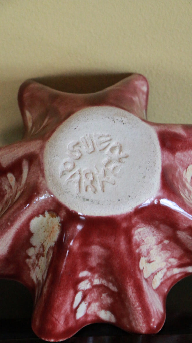 Vintage Sue Parker Ruffled Ceramic Bowl