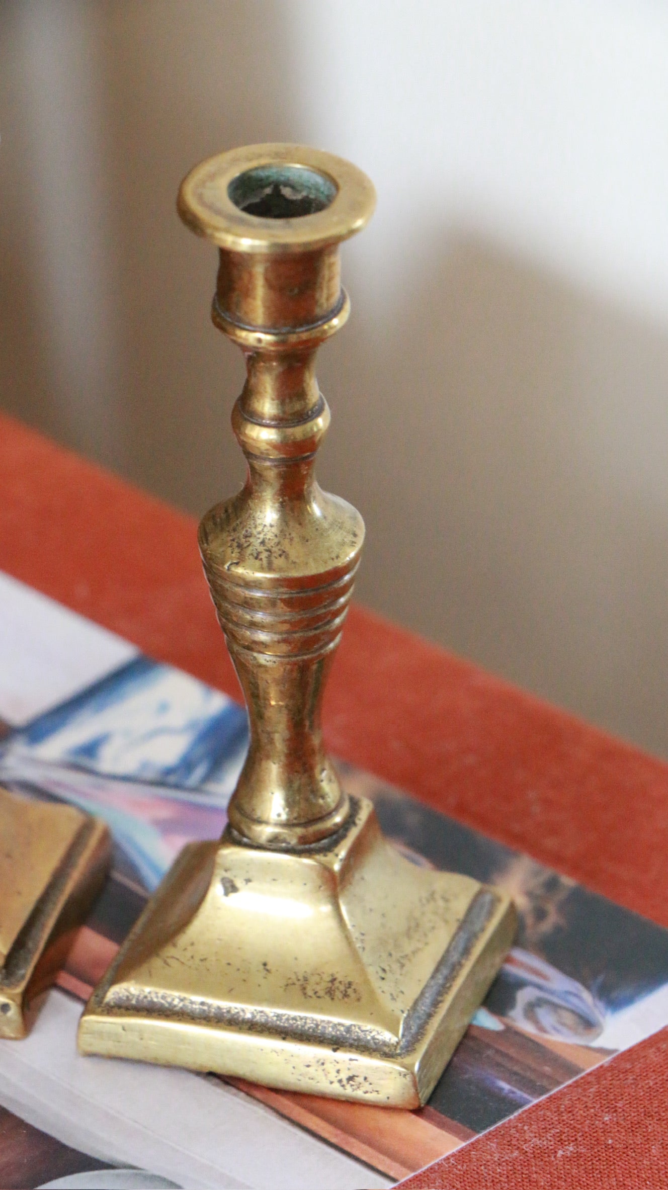Pair of Miniature Vintage Brass Candlesticks