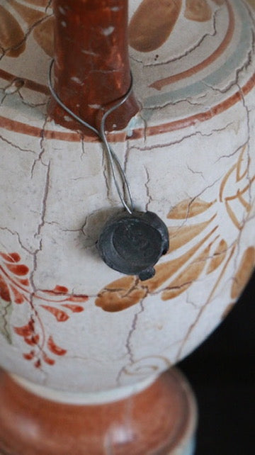 Vintage Copy Hand-Painted Greek-Style Ceramic Jug