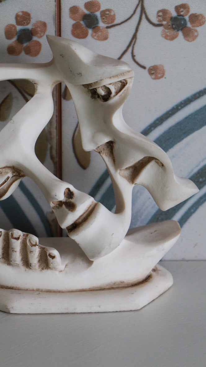 Vintage Abstract Fishbone Sculpture