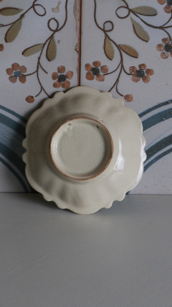 Vintage Hand-Painted Rabbit Motif Ceramic Plate