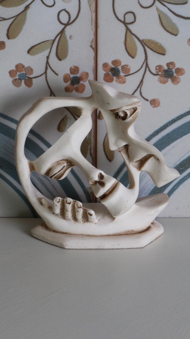Vintage Abstract Fishbone Sculpture