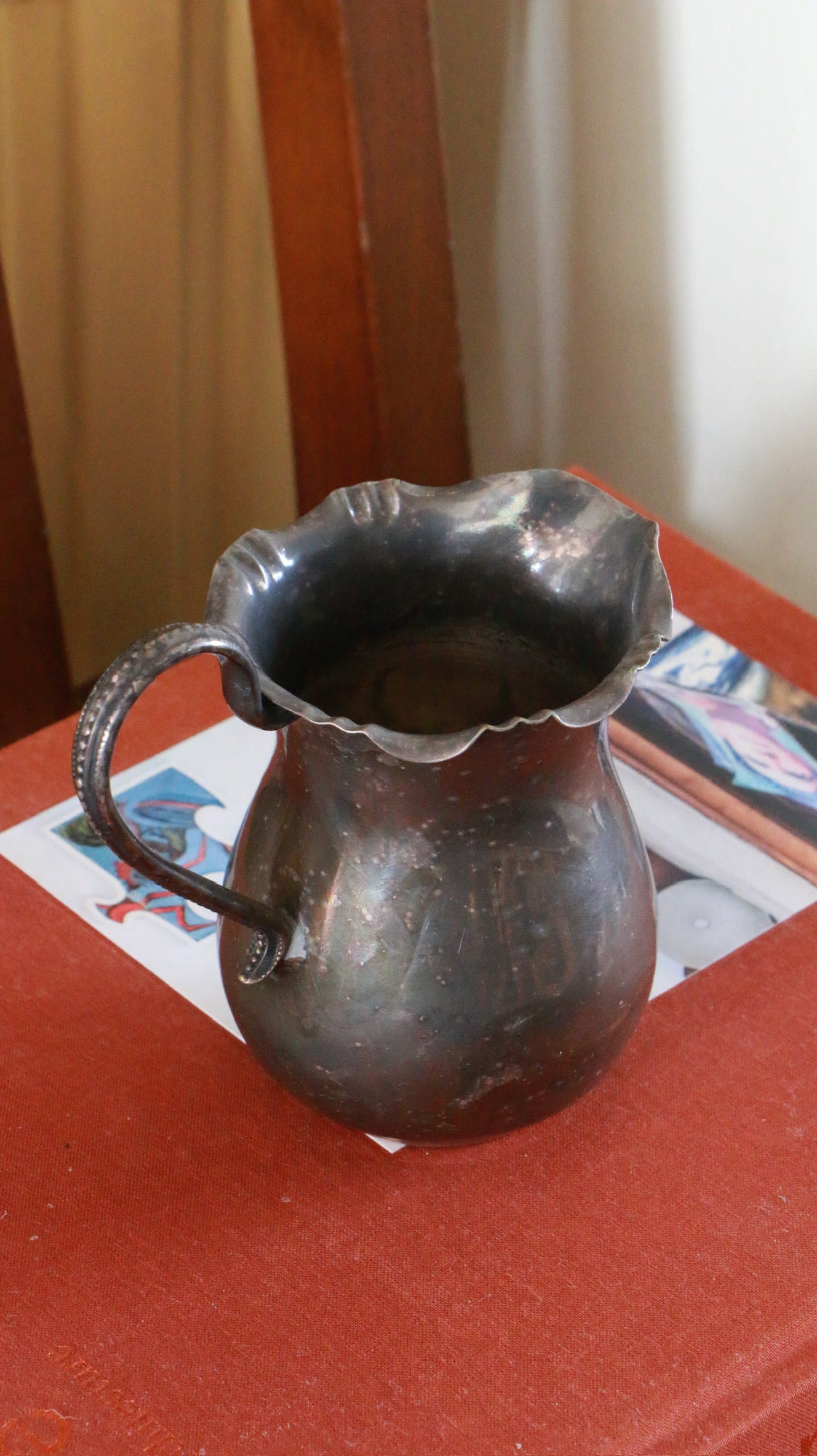 Vintage Silver-Plated Scalloped Cream Jug