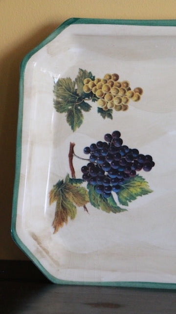 Ceramica Due Torri Fruit Pattern Octagonal Serving Platter