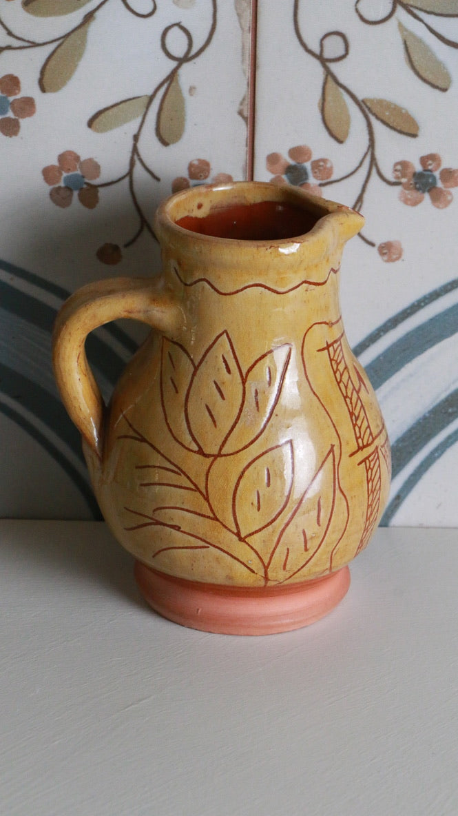 Colonial Williamsburg Red Slipware Pitcher Creamer