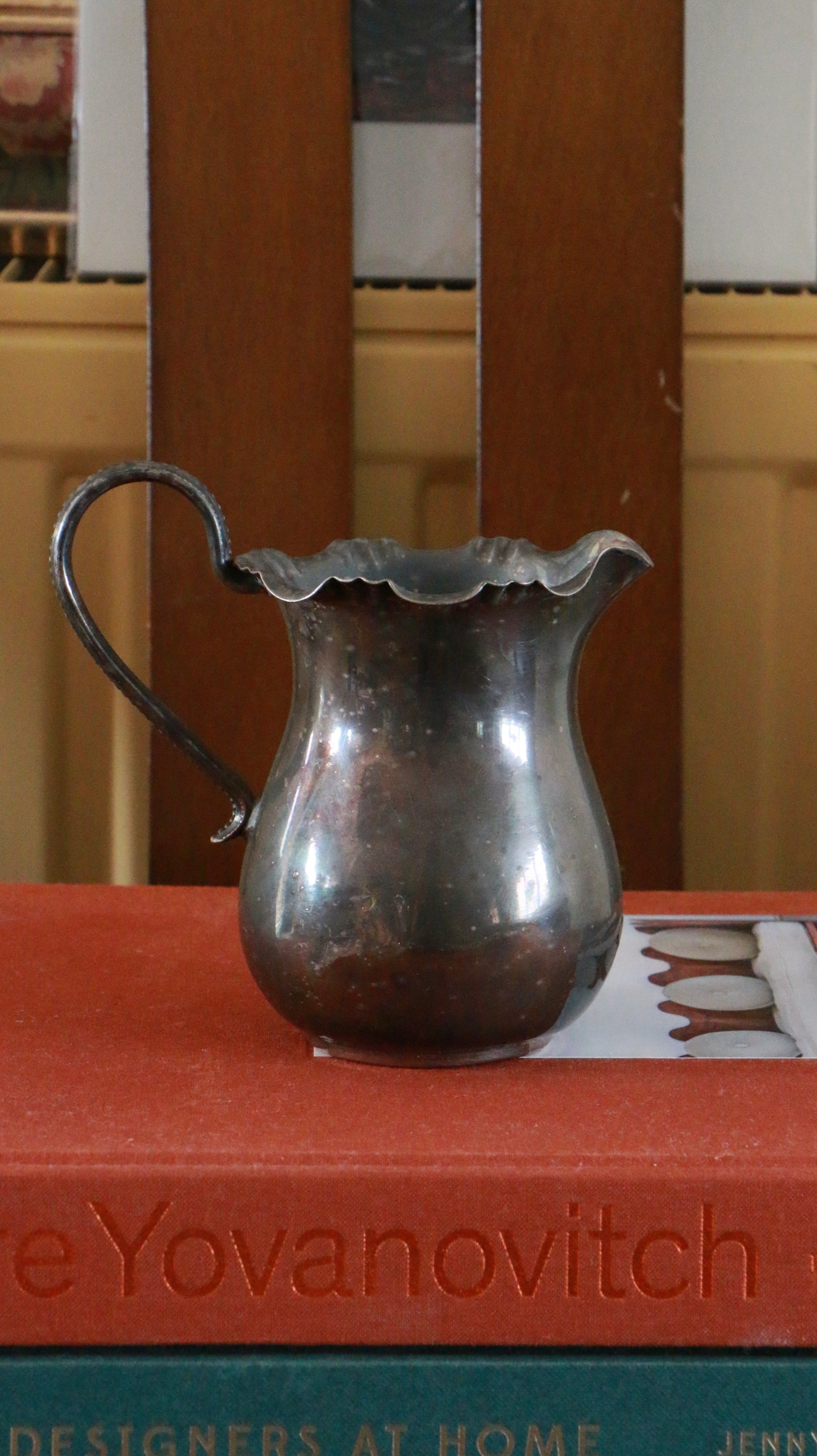 Vintage Silver-Plated Scalloped Cream Jug