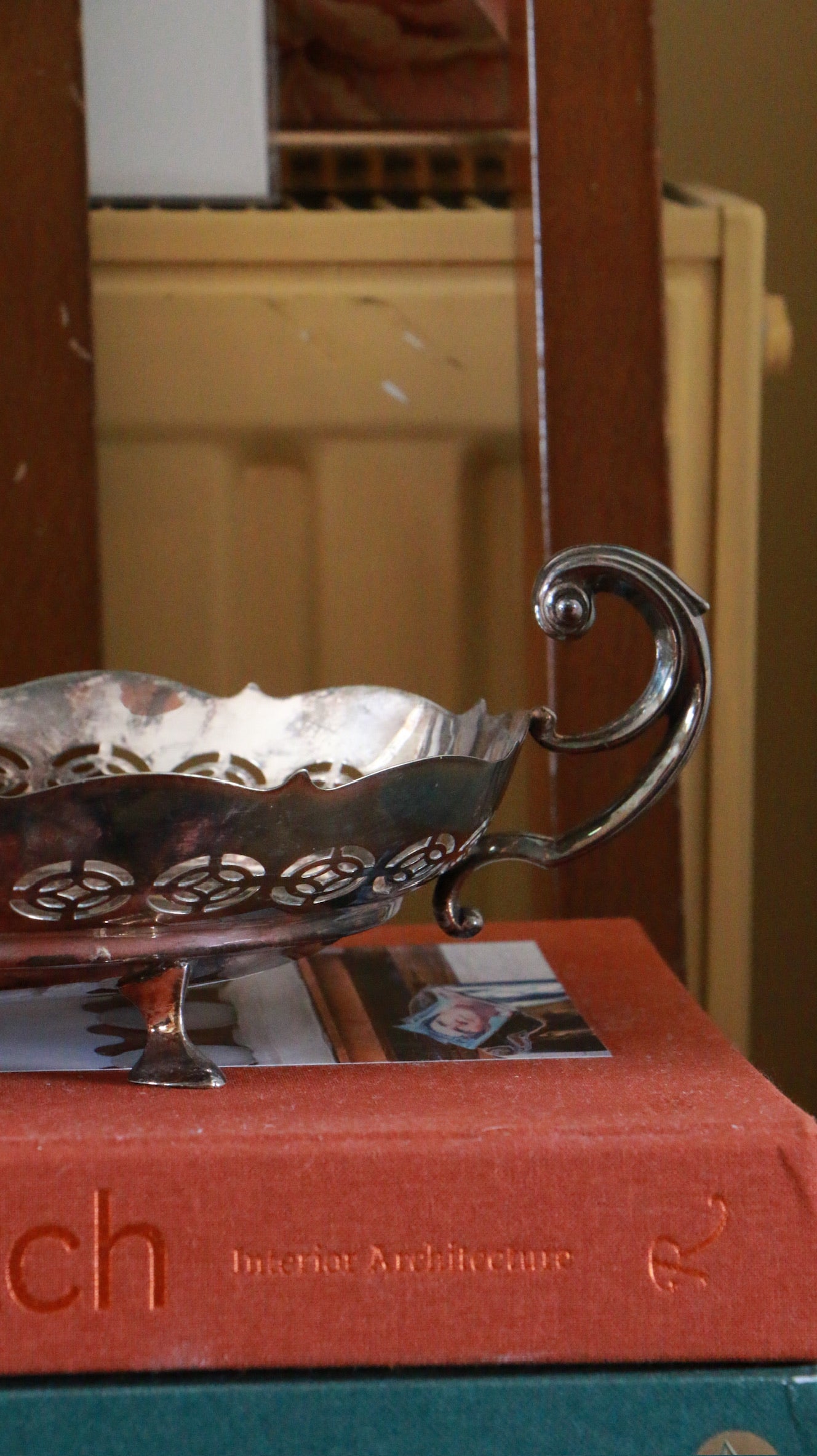 Vintage Silver-Plated Pierced Dish with Handles (EJW 1844–1949)