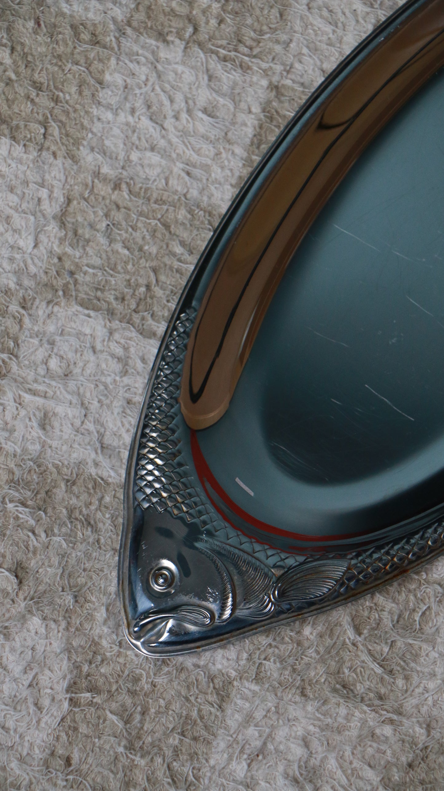 German WMF Cromargan Vintage Stainless Steel Fish Serving Tray