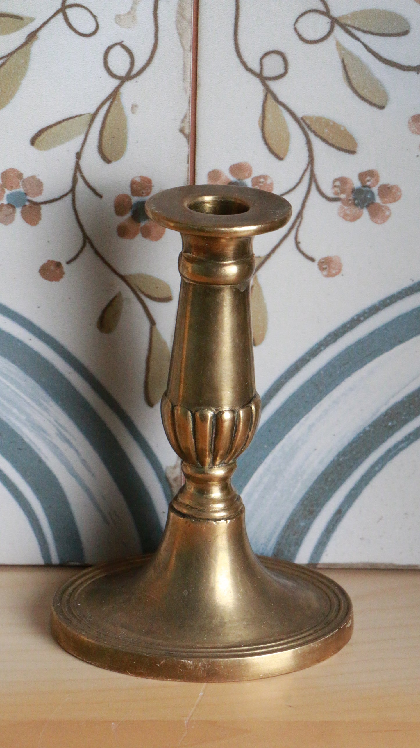 Vintage Solid Brass Candlestick Holder