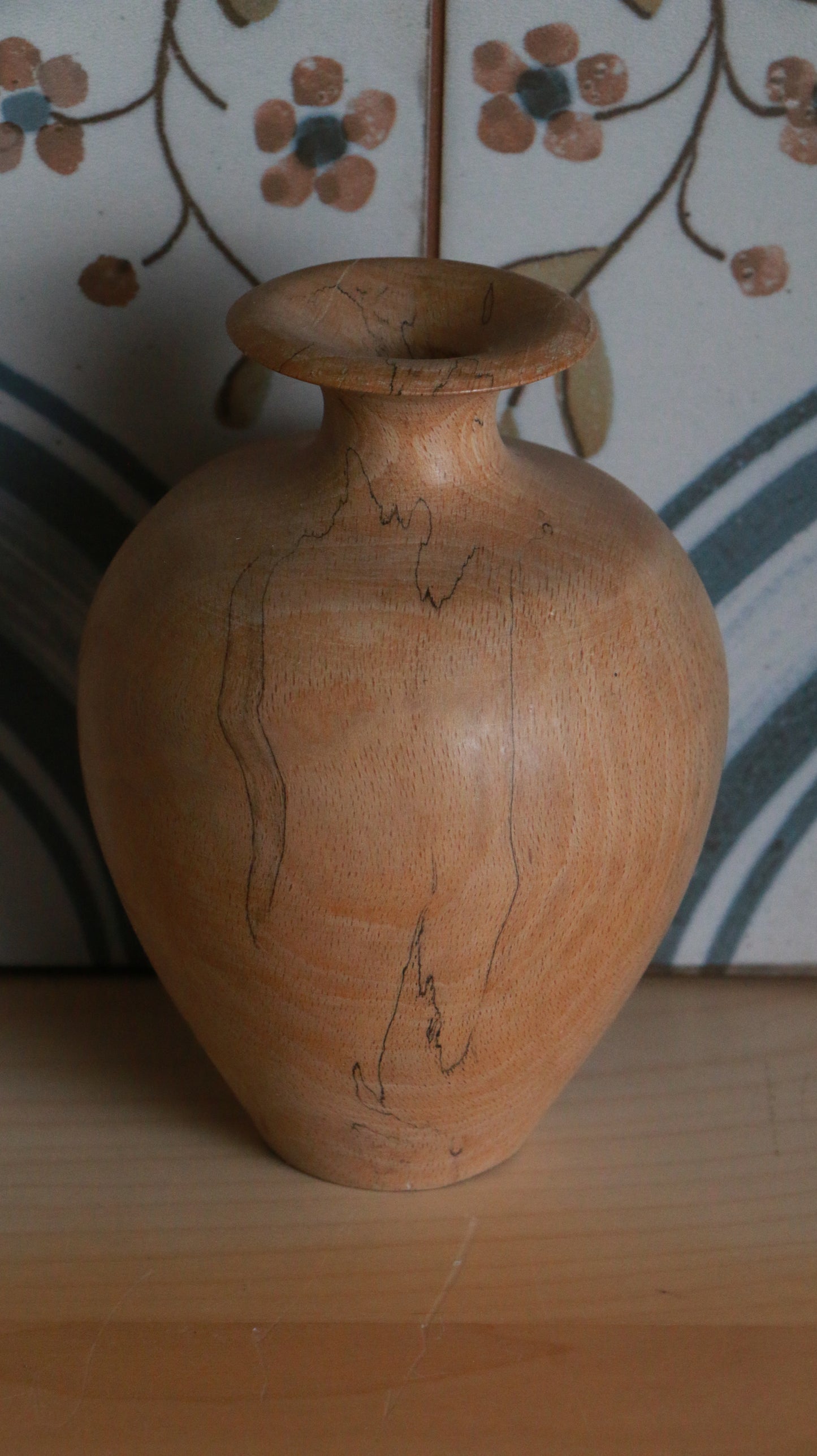 Hand-Turned Spalted Beech Bud Vase