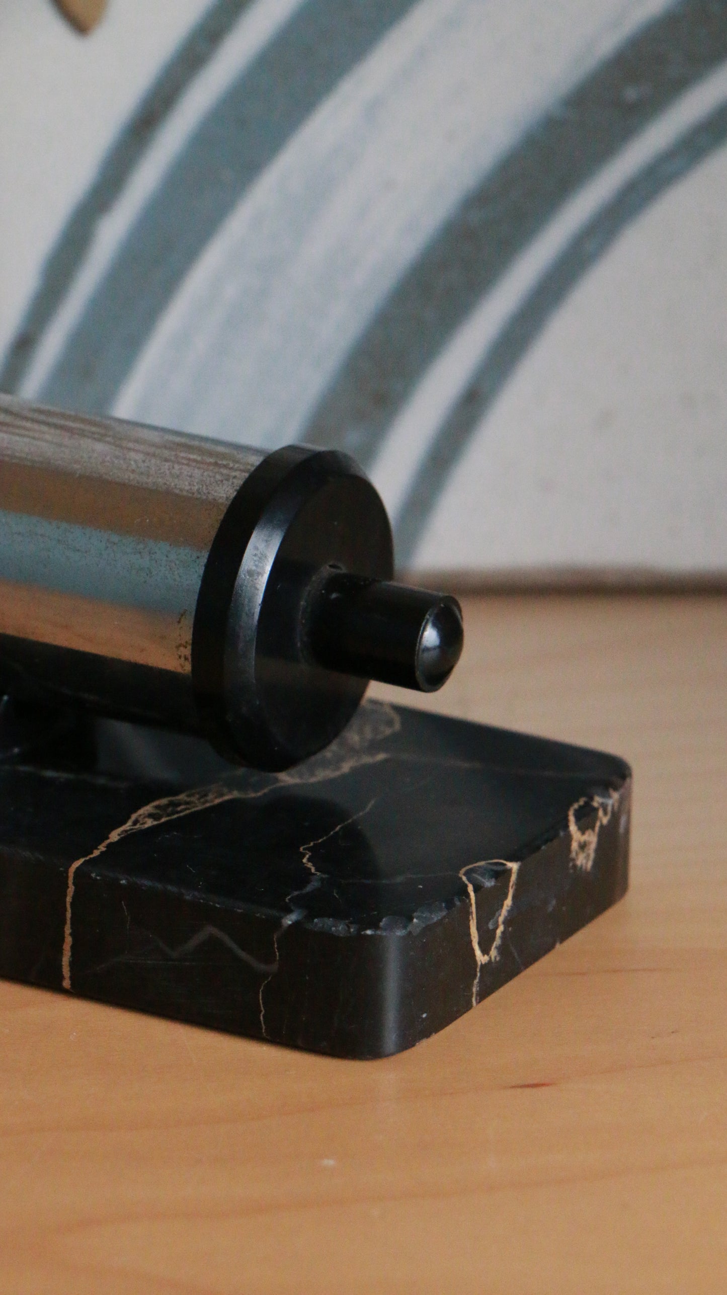 Vintage French Perpetual Desk Calendar with Marbled Base