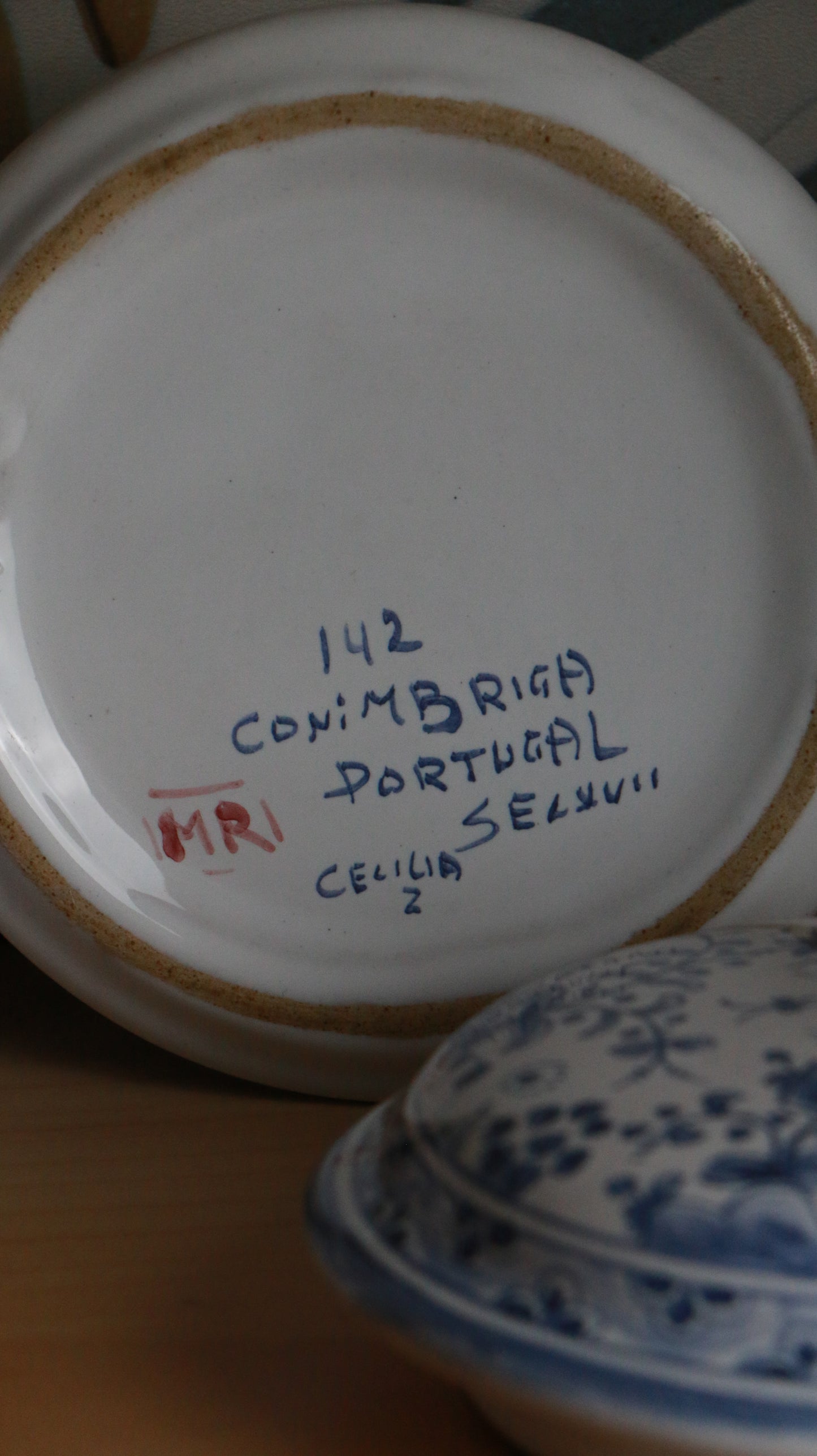 Pair of Hand-Painted Blue & White Lidded Portuguese Ceramic Boxes – Conimbriga, Séc. XVII