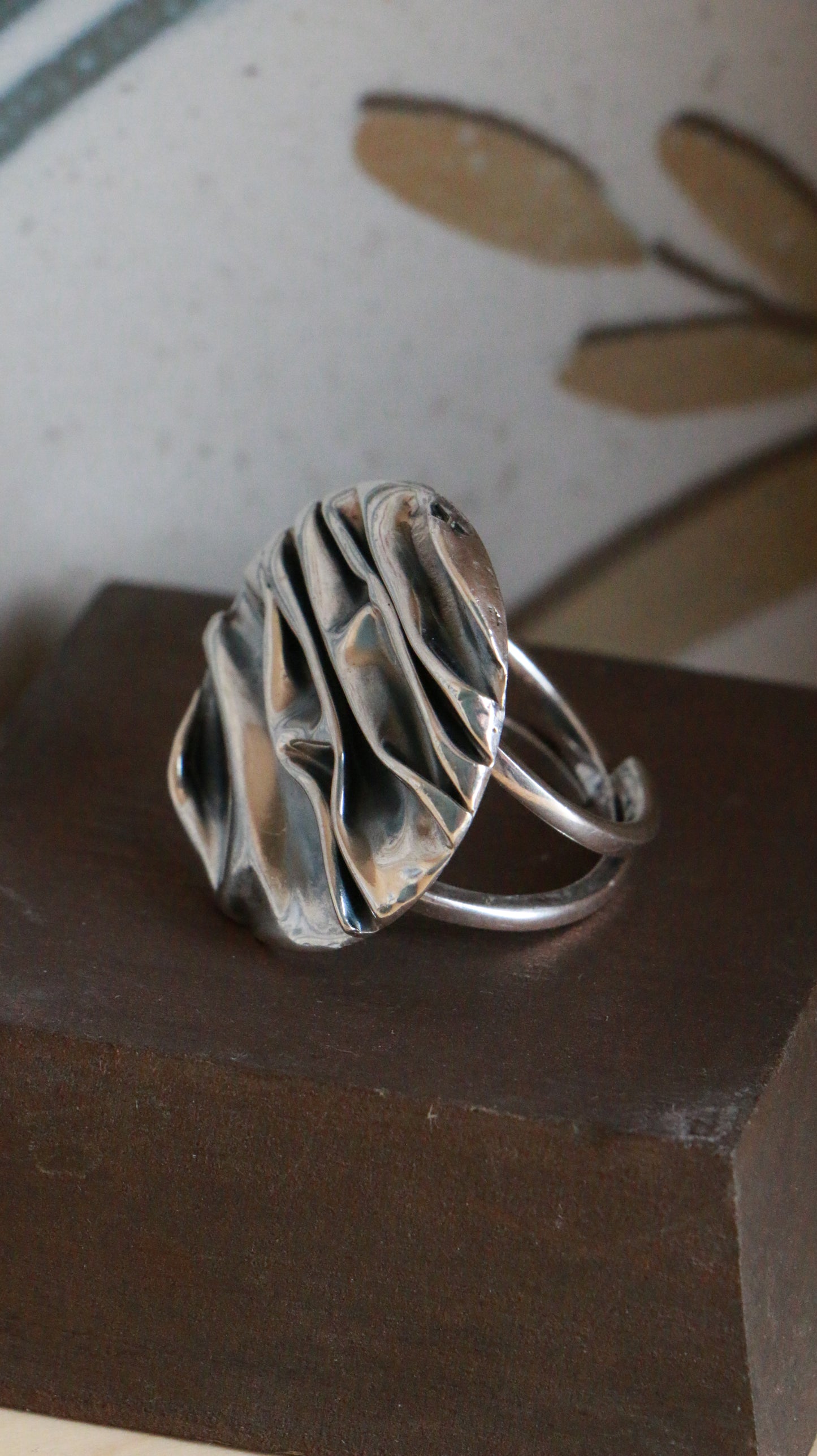 Vintage Sculptural Sterling Silver Statement Ring