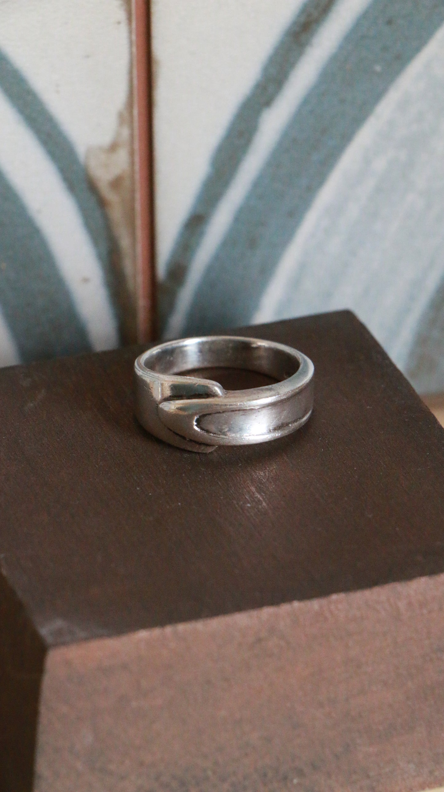 Vintage Modernist Wrap Sterling Silver Ring