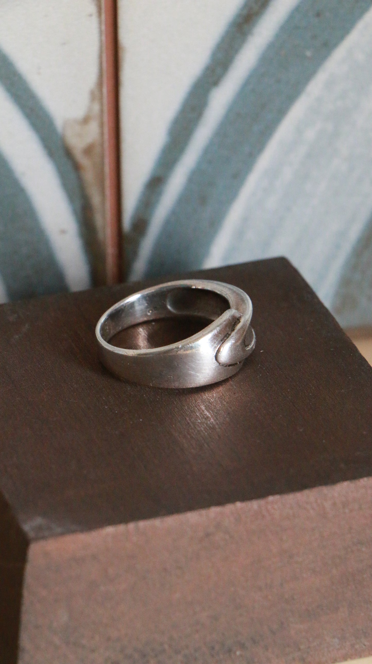 Vintage Modernist Wrap Sterling Silver Ring