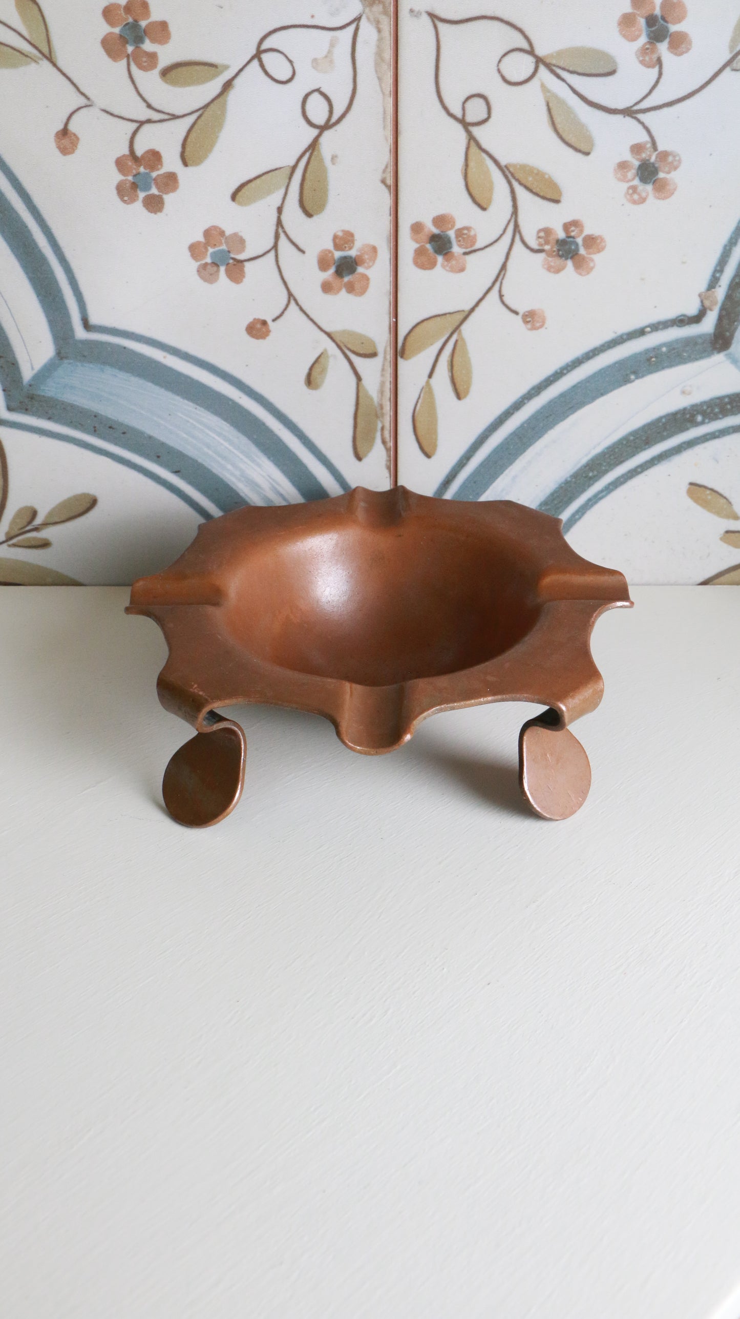 MARRAKESH EDIT - Vintage Mid-Century Sculptural Copper Ashtray
