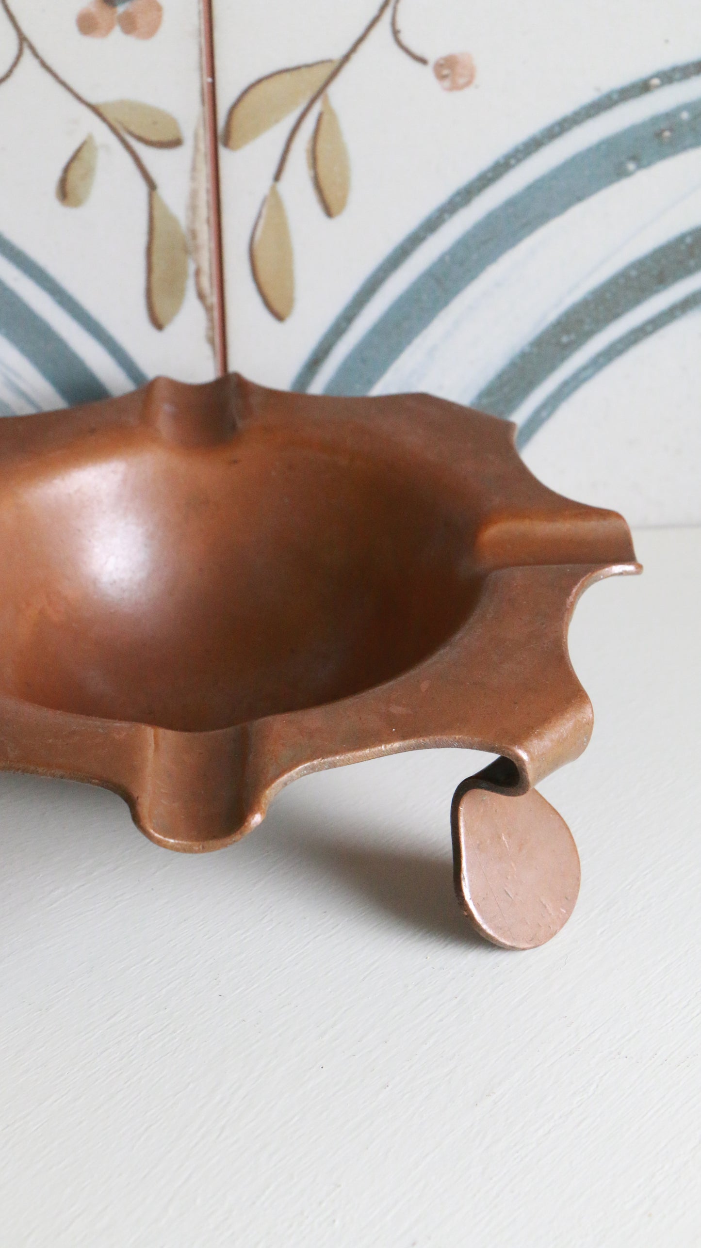 MARRAKESH EDIT - Vintage Mid-Century Sculptural Copper Ashtray