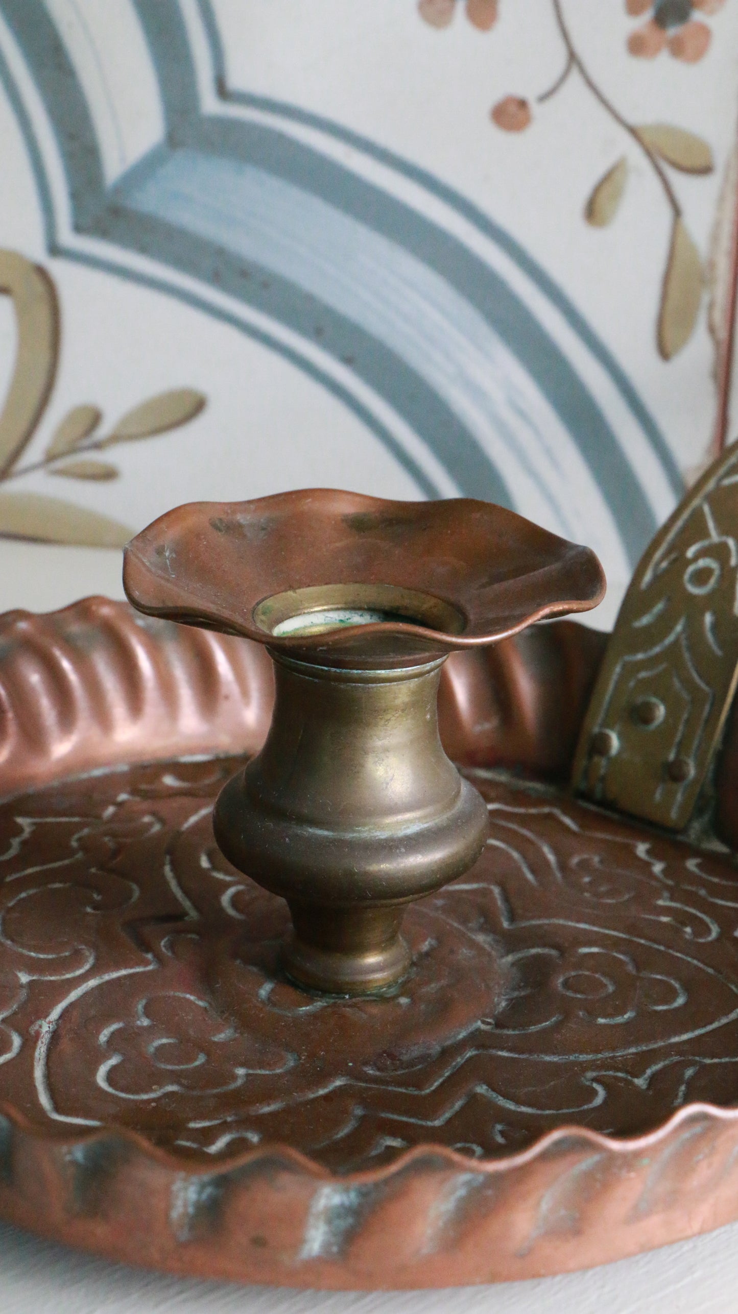 MARRAKESH EDIT - Antique Arts & Crafts Copper and Brass Candleholder – Circa 1900