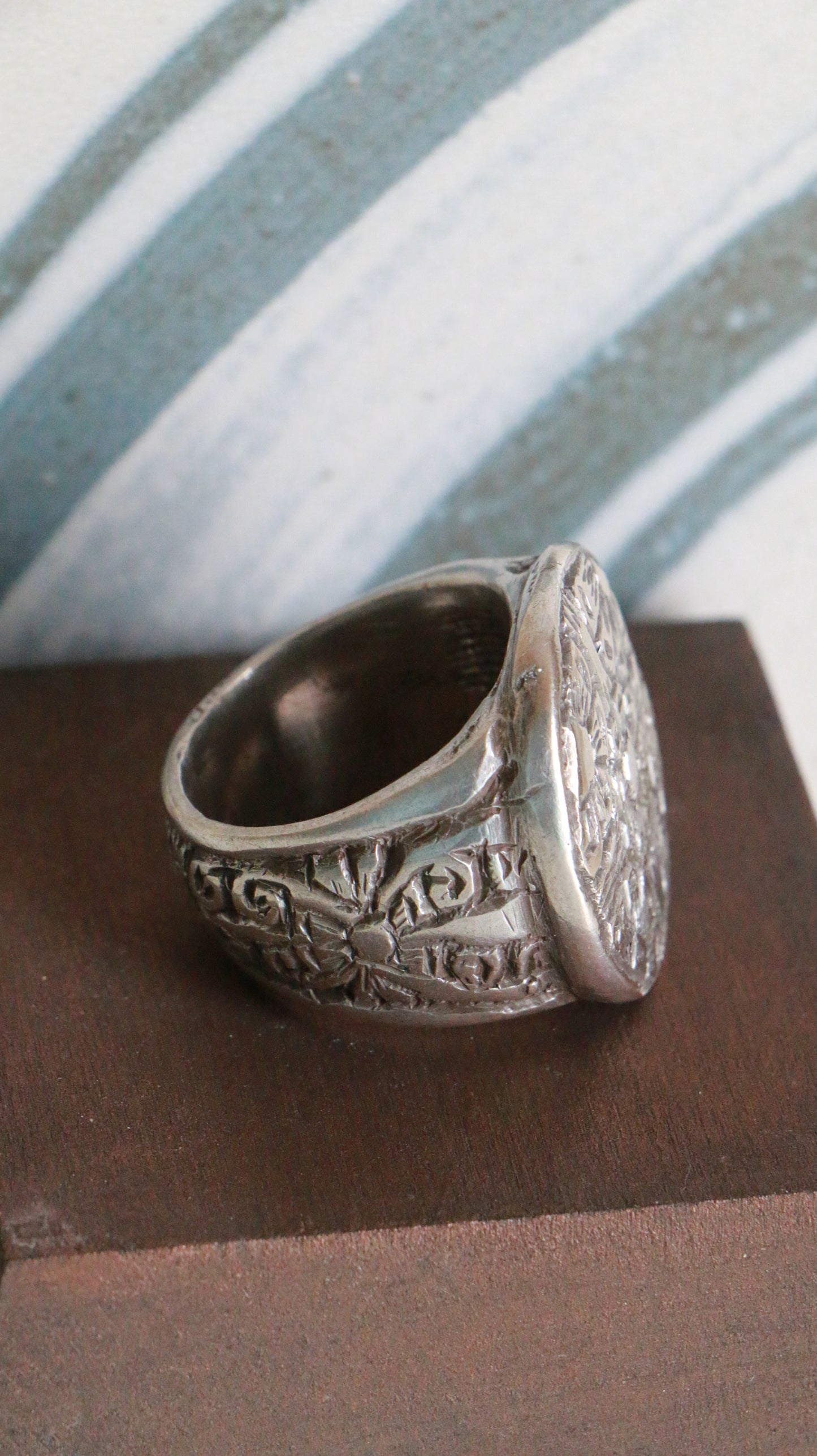 MARRAKESH EDIT - Antique Moroccan Sterling Silver Ring – Handcrafted Berber Design