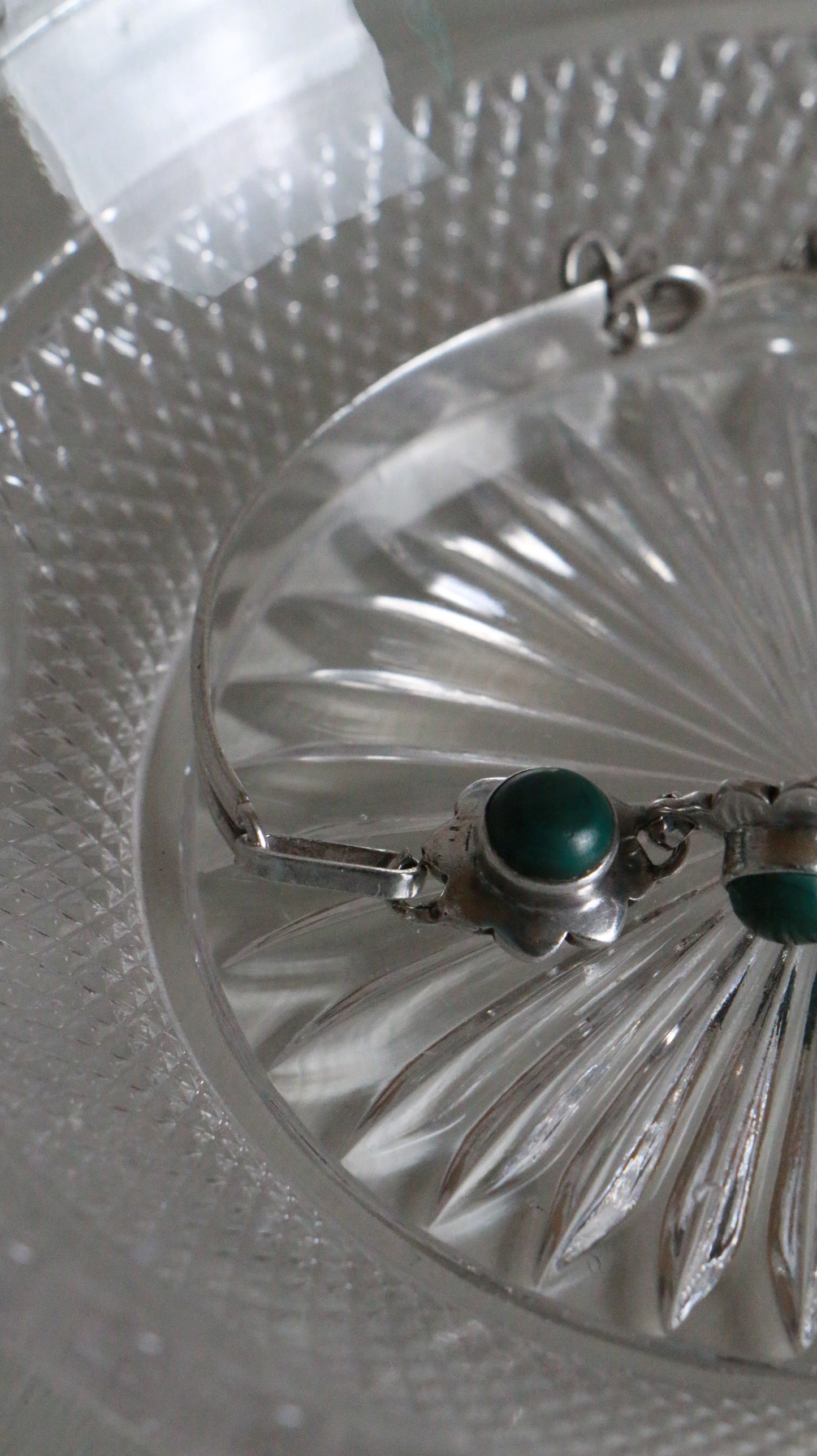 MARRAKESH EDIT - Vintage Sterling Silver Malachite Cabochon Bracelet