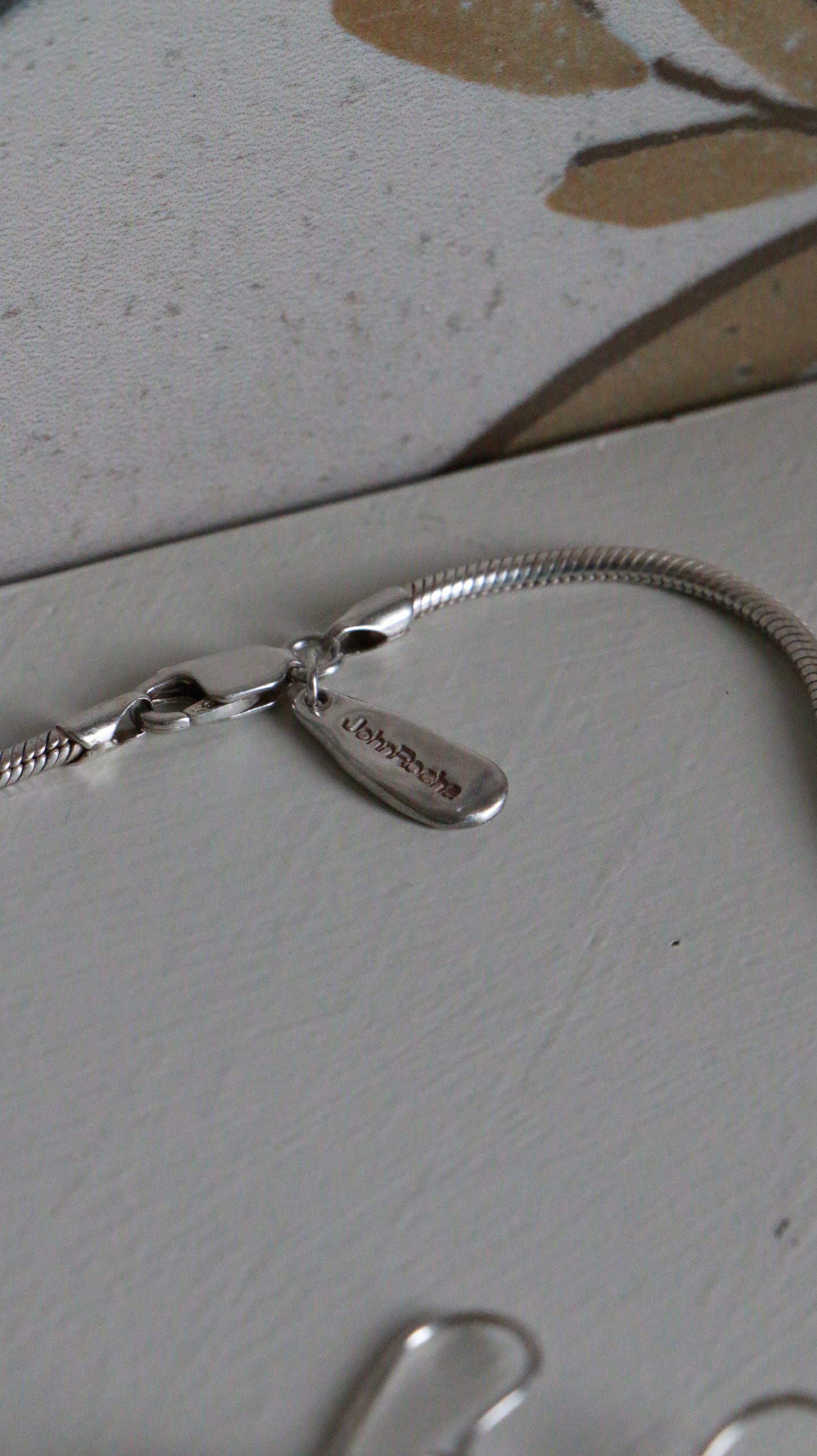 Vintage John Rocha Brushed Sterling Silver Pendant & Earring Set