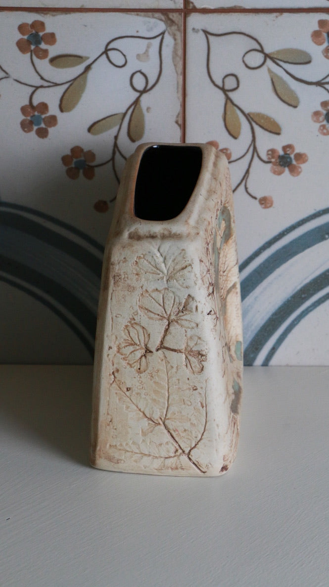 Vintage Tenmoku Pottery Vase - Malaysia Handicraft, 1990s
