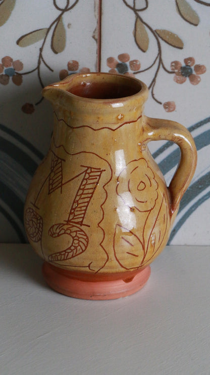 Colonial Williamsburg Red Slipware Pitcher Creamer