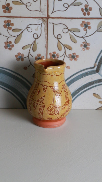Colonial Williamsburg Red Slipware Pitcher Creamer