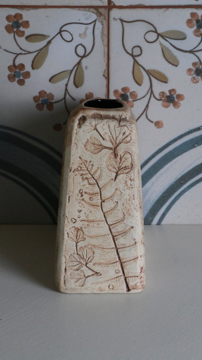 Vintage Tenmoku Pottery Vase - Malaysia Handicraft, 1990s