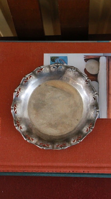 Vintage Silver-Plated Scalloped Trinket Dish