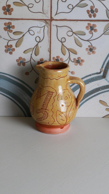 Colonial Williamsburg Red Slipware Pitcher Creamer