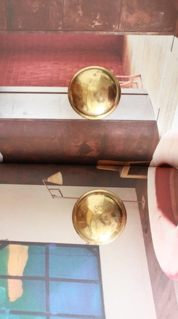Pair of Vintage Solid Brass Paper Weights