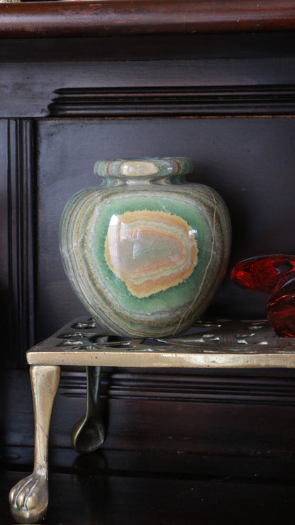 Vintage Italian Green Onyx Vase – Carrara Souvenir