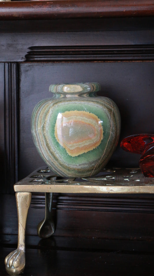 Vintage Italian Green Onyx Vase – Carrara Souvenir