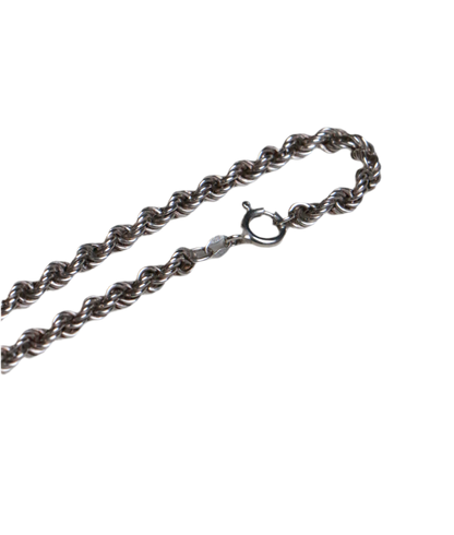 Vintage Sterling Silver Rope Chain Necklace