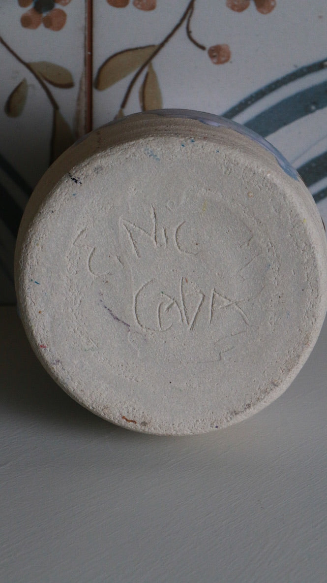 Handmade Studio Pottery Vase Signed Enic Cava