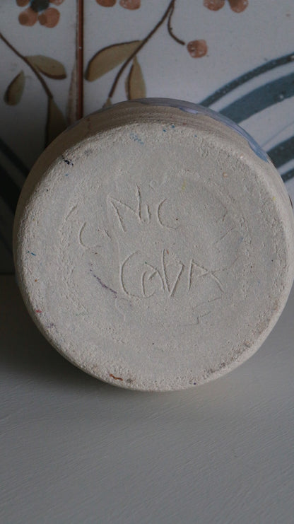 Handmade Studio Pottery Vase Signed Enic Cava