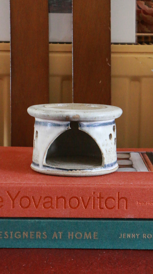 Vintage Rossmore Country Pottery Ceramic Warmer Stand