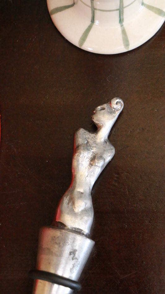 RARE Carrol Boyes Nude Figural Wine Bottle Stopper