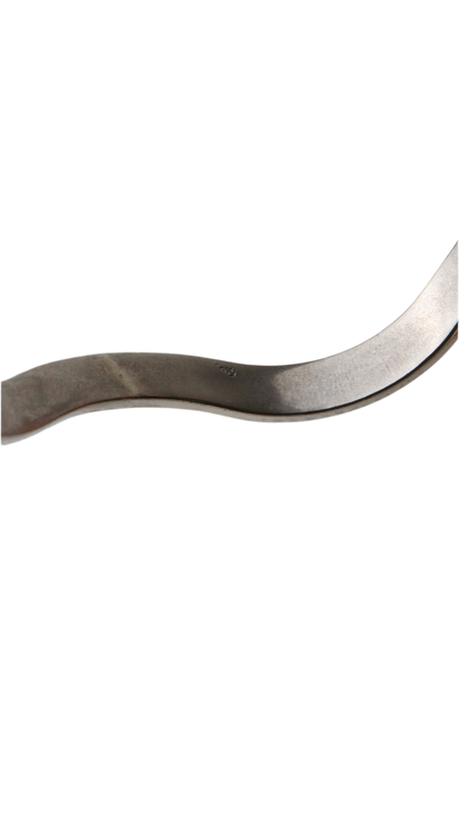 Sterling Silver 925 Wave Modernist Cuff Bangle